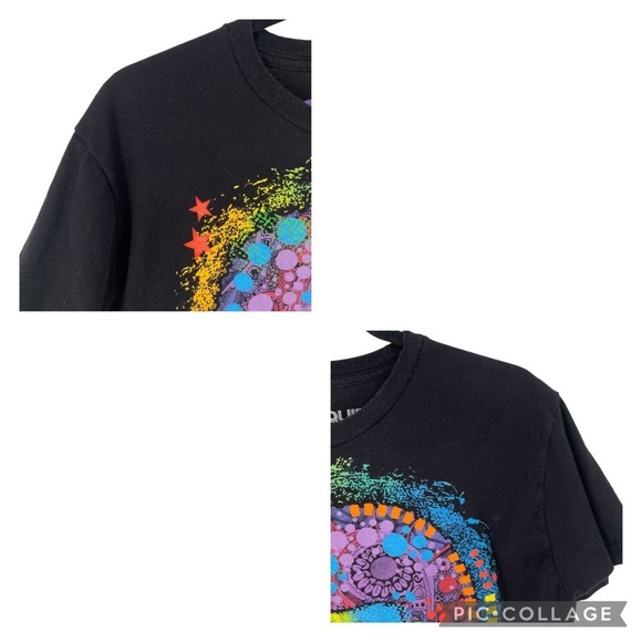 Liquid Blue Jimi Hendrix MultiColor "Trippy" Portrait Grapic Black Tee - Sz L - Picture 5 of 11